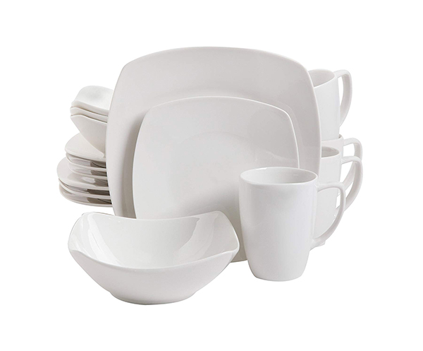 VAJILLA BLANCA PAR 4 PERSONAS 