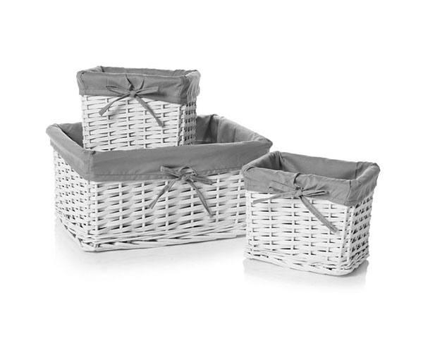 SET DE 3 CANASTAS GRISES 