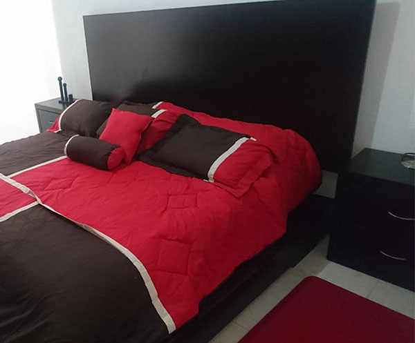 CAMA KING SIZE LISA  CON 2   BUROS CHOCOLATE