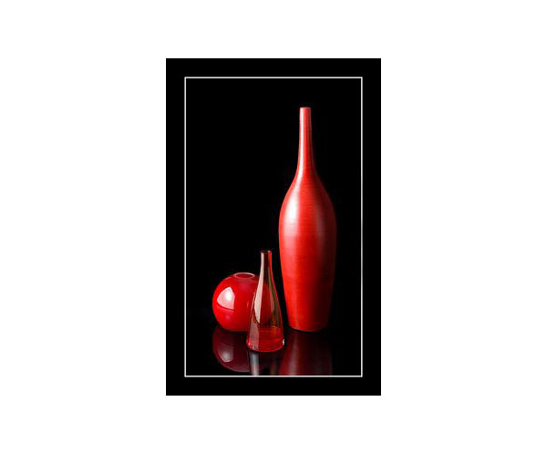FLORERO CER�MICA  ROJO 